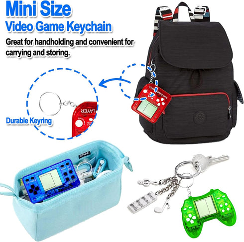 Video Game Party Favors, Video Game Keychain, Birthday Gaming Party Gifts, Mini Game Console for Kids Classroom Prizes, Goodies Bags Stuffer, Back...