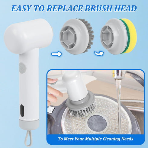 Power Spin Scrubber,Electric Spin Scrubber,Multifunctional Spin Power Scrubber,Cordless Power Spin Scrubber,Waterproof Power Cleaning Brush for Ba...
