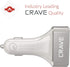 Crave CarHub 54W 4 Port USB Car Charger, Qualcomm Quick Charge 3.0 - White...