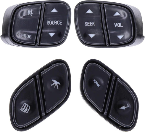 MOTOKU Steering Wheel Switch Buttons for GMC Envoy Yukon Sierra Chevy Suburban Silverado 1500 2500 3500 Avalanche Tahoe Trailblazer...