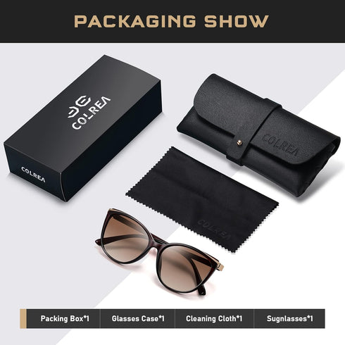 Trendy Cat Eye Sunglasses for Women Fashion Cateye UV400 Protection Glasses CL22017...