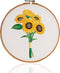 Maydear Stamped Embroidery Kit for Beginners Pattern, Cross Stitch Kits for Adults, Embroidery Starter Kit Embroidery Hoop, Color Threads and Embr...
