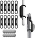 Nearockle 10 Pack Magnetic Pen Pencil Holder, Silicone Adjustable Pen Holder for Desk, Refrigerator, Whiteboards, Office Desk Accessories Marker O...