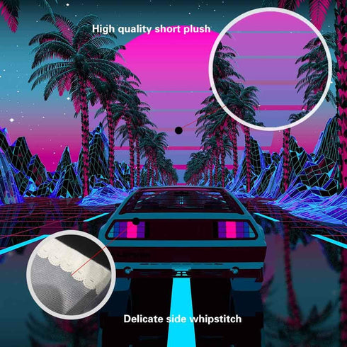 Ine Ive Car Tapestry 1980s Science Fiction Super Sports Car Tapestries 80x60inch for Home Decoration Art for Bedroom Living Room...