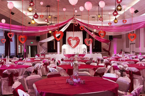 Valentine's Day Glitter Heart Swirl Hanging Decoration - Bridal Shower, Engagement, Anniversary,Wedding Party Decorations...