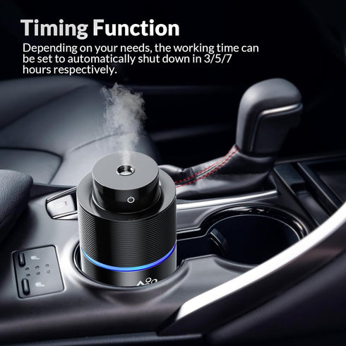 Portable Small Cool Mist Humidifiers, 300ML Quiet Mini Car Humidifier, 2 Mist Modes & Colorful Night Light - USB Personal Desktop Humidifier for C...