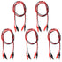 5 Groups 1M Test Leads Set with Alligator Clips,Red and Black Alligator Clips, Clips Electrical, Double-Ended Jumper Wires...