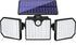 Solar Wall Lights Outdoor,3 Adjustable Head 270° Wide Angle Lighting,Motion Sensor,230 LED 260Lm Flood Lights,IP65 Waterproof for Porch Yard Garag...