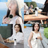 Portable Handheld Turbo Fan, Mini Portable Fan with LED Display, Personal Fan Handheld, USB Rechargeable Fan 3600mAh, 5 Speeds, Makeup Eyelash Fan...