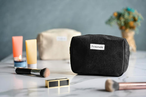 Corduroy Makeup Bag, Small Makeup Bag, Cosmetic Pouch, Travel Makeup Bag, Pencil Case, Purse Organizer, Cosmetic Bags for Women, Makeup Case, Cosm...