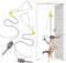 2PCS Interactive Cat Feather Toys, Retractable Mouse Teaser Toy, Home Alone Hanging Cat Toys for Bored Indoor Cats Kitten Play Chase Exercise, Kit...
