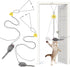 2PCS Interactive Cat Feather Toys, Retractable Mouse Teaser Toy, Home Alone Hanging Cat Toys for Bored Indoor Cats Kitten Play Chase Exercise, Kit...
