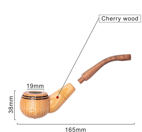 Dr. Watson - Wooden Tobacco Pipes, Set of 3, Classic Shape, Handmade from Natural Wood...