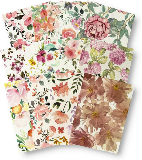 100Scrapbook Craft Paper Kit for Scrapbook Journaling Supplies?Pink FlowerCraft Supplies Materials Decoupage Paper for Scrapbooking Supplies?Bulle...