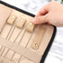 Jewelry Travel Organizer Roll with Multiple Compartments and Pockets Foldable Jewelry Storage Roll for Earrings, Necklaces, Rings, Bracelets, Broo...