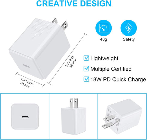 Pixel 8a Fast Charger for Google Pixel 8 Pro 7a 7 Pro 6a 6 Pro 6 5 4 3 2 Pixel 4XL 3XL 2XL, 20W PD Wall Power Adapter 6ft Type C Fast Charging Cab...