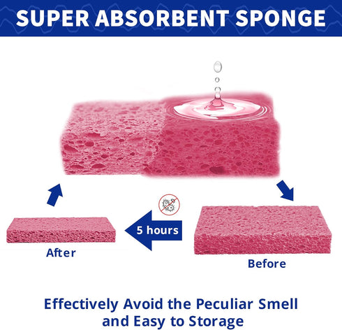 CELOX 24 Pack Large Sponges for Kitchen, Handy Sponges for Dishes, Eco Friendly Cellulose Dish Sponge Bulk, Super Absorbent Cleaning Sponges, DIY ...