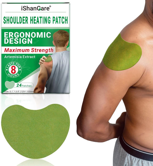 Shoulder Patches - 24 Count Warming Herbal Plaster Maximum Strength Heat Patches, 8 Hours Deep Heating Extra Strength Joint Patch of Shoulder, Kne...