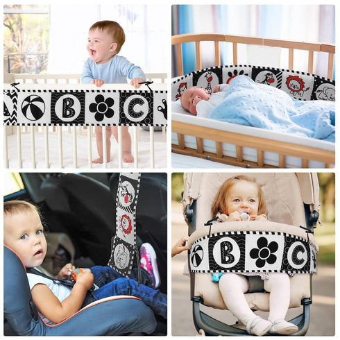Vicloon Black and White High Contrast Baby Toys, Soft Baby Book for Newborn 0-3-6-12 Months, Infant Tummy Time Toys, Early Education Sensory Toys,...