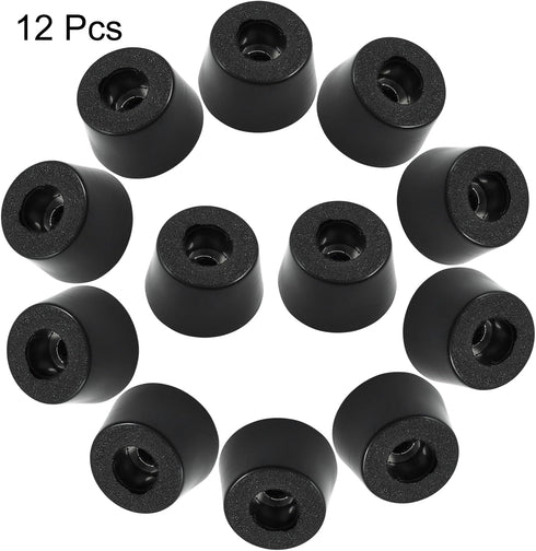 12PCS Cutting Board Feet, 0.47" W x 0.79" H Rubber Feet for Cutting Board with with Steel Matching Screws, Non-Slip Rubber Cutting Board Legs for ...