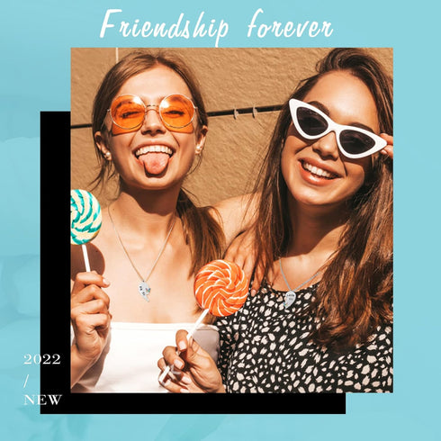 MJartoria Best Friend Necklaces BFF Necklace for 2 Friendship Valentines Day Gifts Matching Heart Pendant Necklace Best Friends Forever (Silver, B...