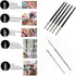 COMIART Artist Sculptural Supplies Tools Set,5pcs Size 0 Silicone Color Shaper Painting Brushes +1pcs Professional Detail Needle +1pcs Feather Wir...