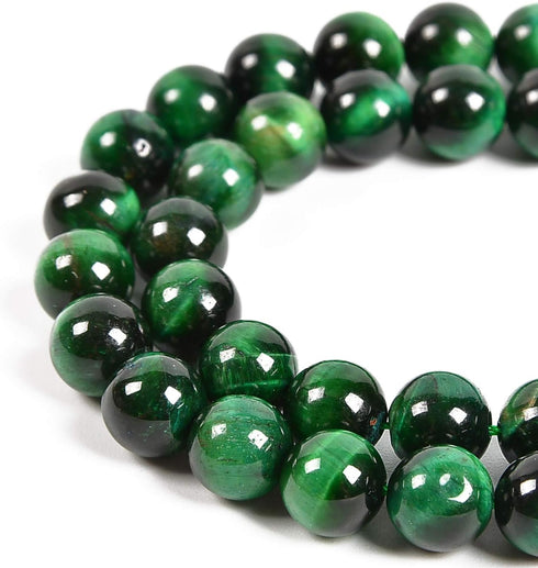 60pcs 6mm Natural Green Tiger's Eye Gemstone Round Spacer Loose Stone Beads for Jewelry Making 15.5" 1 Strand (Green Tiger's Eye, 6mm 60Beads)...