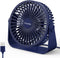 FARADAY USB Desk Fans 5 Inches Portable Table Fans 360° Head Rotation Small Personal Desktop Fan for Home Office, 3 Speeds, Navy Blue...