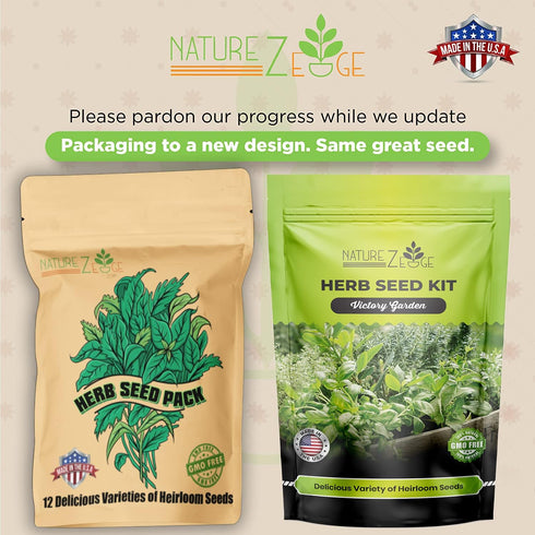 NatureZ Edge 12 Herb Seeds Variety Pack, 6000+ Heirloom Seeds for Planting Hydroponic Indoor or Outdoor Home Garden Plant Seed, Parsley, Cilantro,...