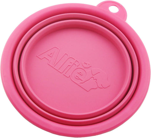 Alfie Pet - Ros Pet Expandable/Collapsible Travel Bowl - Size: 1.5 Cups, Color: Hot Pink...