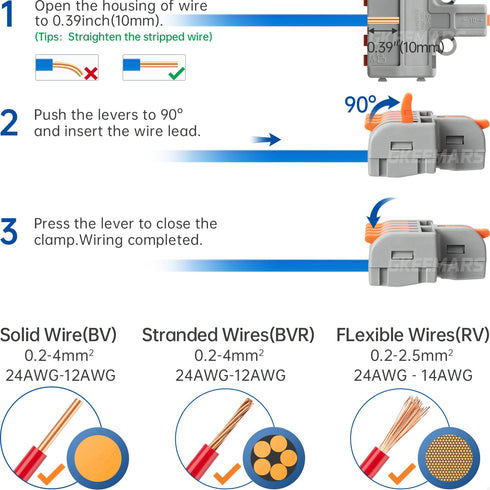 GKEEMARS 10Pcs Mini Electrical Wire Connectors, DIY Splicing into 4/6/8/9/10 Way Butt Terminal Block Connectors (1 in 5 Out, Nylon)...