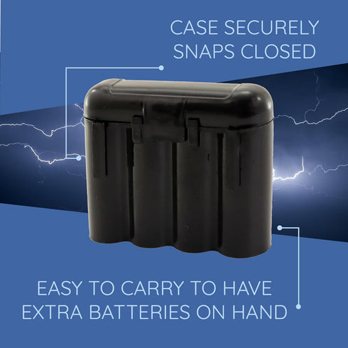 10 Pack AA/AAA / CR123A Black Battery Holder Storage Cases...
