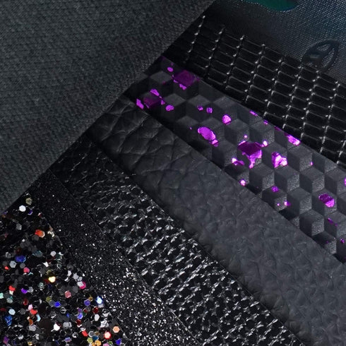 8 Pieces 8x12 Inch Faux Leather Sheets Black Fine Chunky Glitter Metallic Litchi Butterfly Embossing Lizard Texture Leather Fabric for Bows Earrin...