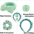 7Pcs Spa Headband and Wristband Set, Face Wash Headband Makeup Skincare Headband Wrist Bands Thick Puffy Sponge Bubble Headband Wrist Scrunchies C...