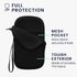 kwmobile Neoprene Phone Pouch Size M - 5.5" - Universal Cell Sleeve Mobile Bag with Zipper, Wrist Strap - Black...