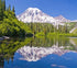 FANGKISSU DIY 5D Diamond Art Numbering Kit Beautful Reflection Mt Rainier Bench Lake Hood Mount Hike Oregon 12 X 16 inch Adult Rhinestone Cross St...