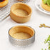 10 Pcs 2.37 Inch 304Stainless Steel Tart Ring, Heat-Resistant Perforated Cake Mousse Ring, Round Ring Baking doughnut tools (6cm)...