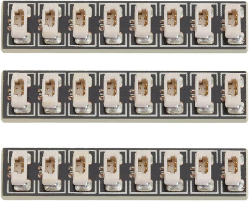 eMagTech 3pcs 8-Port Expansion Boards DIY Kit Compatible with LEGO Other Building Blocks for LED Lights, Cables, Power Options, 31.6 x 6.5 mm...