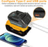 DM18M Battery Adapter Compatible with Dewalt 20V MAX Battery and Compatible with Milwaukee M18 18V Battery Covert to Makita 18V Lithium-ion Batter...