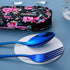Travel Utensils,Reusable Silverware Set To Go Portable Cutlery Set with a Waterproof Carrying Case for Lunch Boxes Workplace Camping Picnic (Blue)...