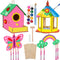Birdhouse Crafts for Kids - 2 Pack Birdhouse Kit to Paint Wooden Bird House for Adults to Build Prefab House Kit Bird House Kits for Kids Ages 8-1...