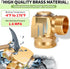 Boltigen 2PCS 90 Degree Hose Swivel Elbow, Brass Garden Hose Swivel Adapter Fitting, 3/4 GHT Garden hose Extension Connector, Garden Hose Kink Pro...