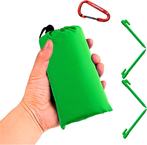 Waterproof Camping Tarp, Ultralight Tent Footprint Backpacking Tarp for Camping, Hiking and Outdoor Activities (Green)...