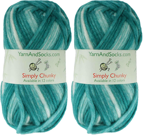 JubileeYarn Simply Chunky Yarn - Bulky Acrylic - Paradise - 2 Skeins...