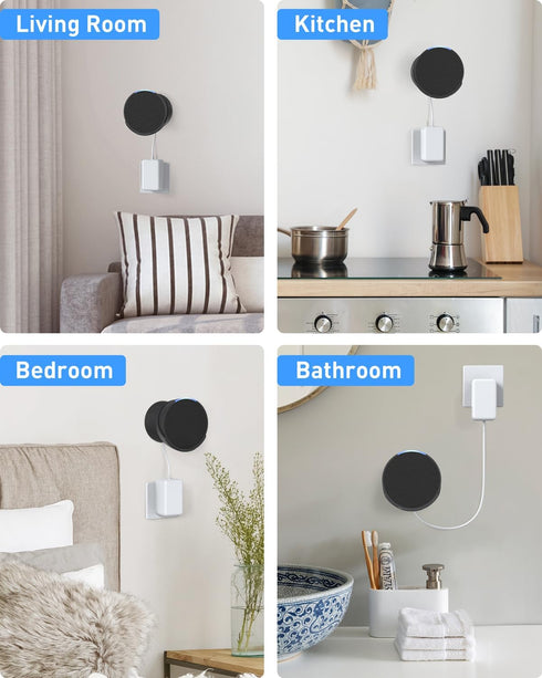 Wall Mount for Ech0 Pop, Maxonar Ech0 pop Wall Mount Smart Speaker Stand Holder Save up Space Cable Management- Black...
