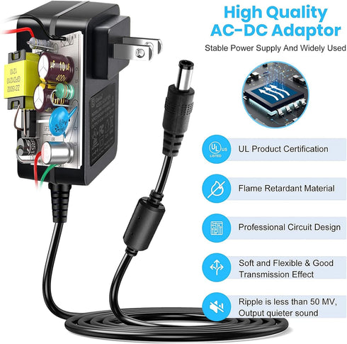 16.8V Massage Gun Charger, DC 16.8 Volts 2A 1A Power Supply Adapter, for LifePro Sonic, Sonic Mini, Sonic Pro, Fusion X, Mebak 3 Massage Gun....