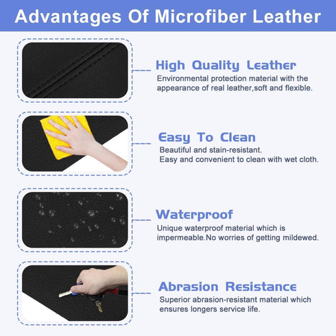 X AUTOHAUX Pair Synthetic Leather Car Front Door Panels Armrest Cover Black for Honda CR-V 07-12...
