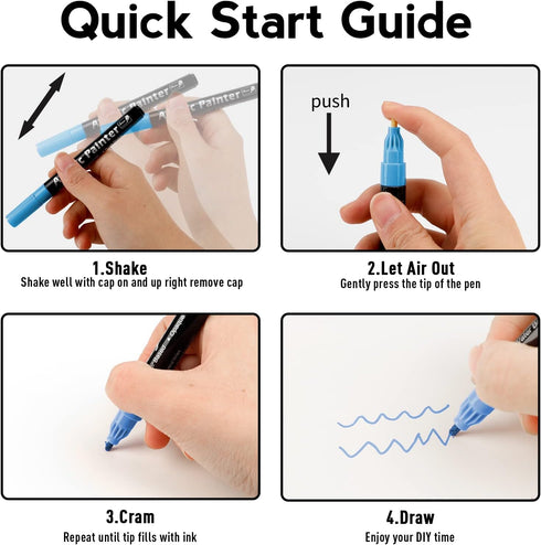 Acrylic Paint Pens Paint Markers For Stone Painting?24 Premium Graffiti Markers For Kids Adults?acrylic Paint Markers For Rock,Mug,Ceramic,Glass, ...