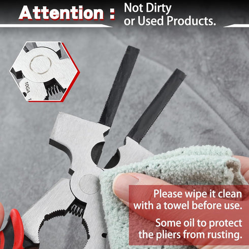 SPEEDWOX MIG Welding Pliers With Measurement Holes 7 In 1 Multi-Function Welding Pliers Mig Welder Welding Tools Slag Hammer Welding Accessories A...