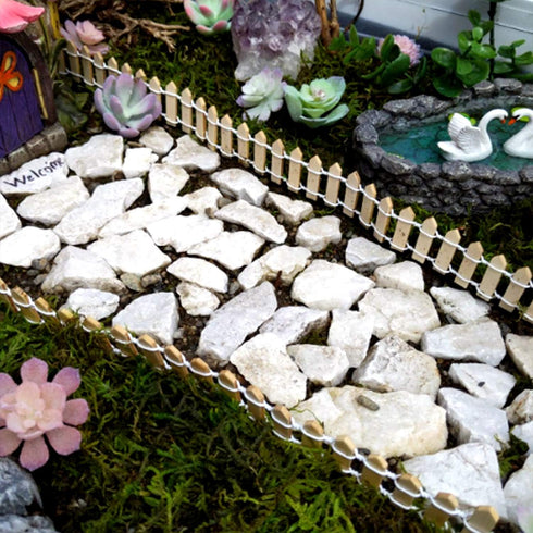 Honbay 2PCS Wooden Miniature Garden Decorative Picket Fences Palisades for Ornament (Length: 90cm/35inch)...